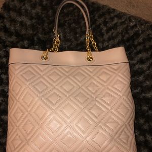light pink tory burch tote